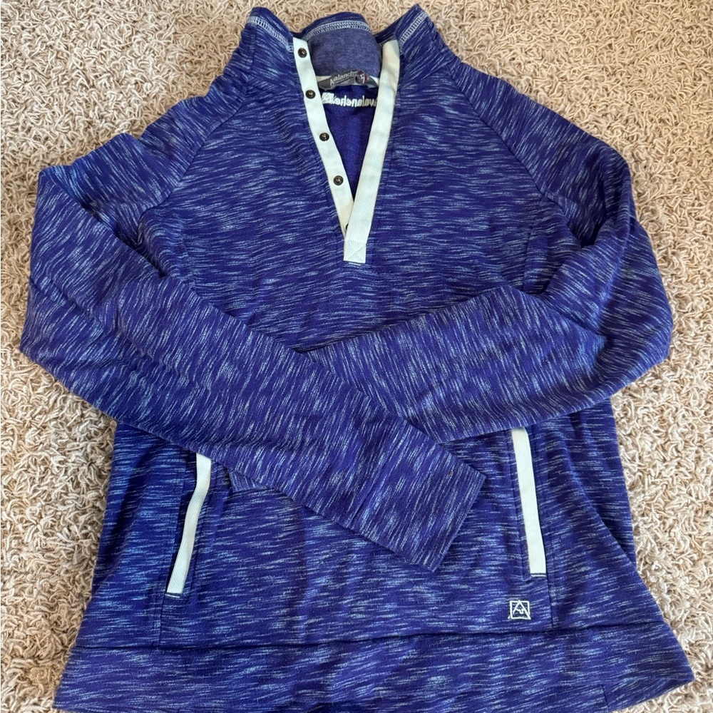 Avalanche Blue and White Women's Top